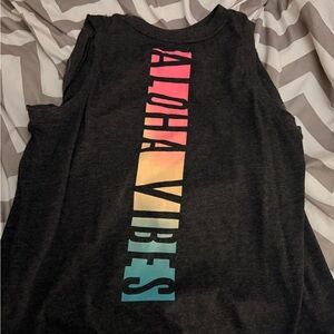 Aloha Vibes Women's Black Muscle Tee